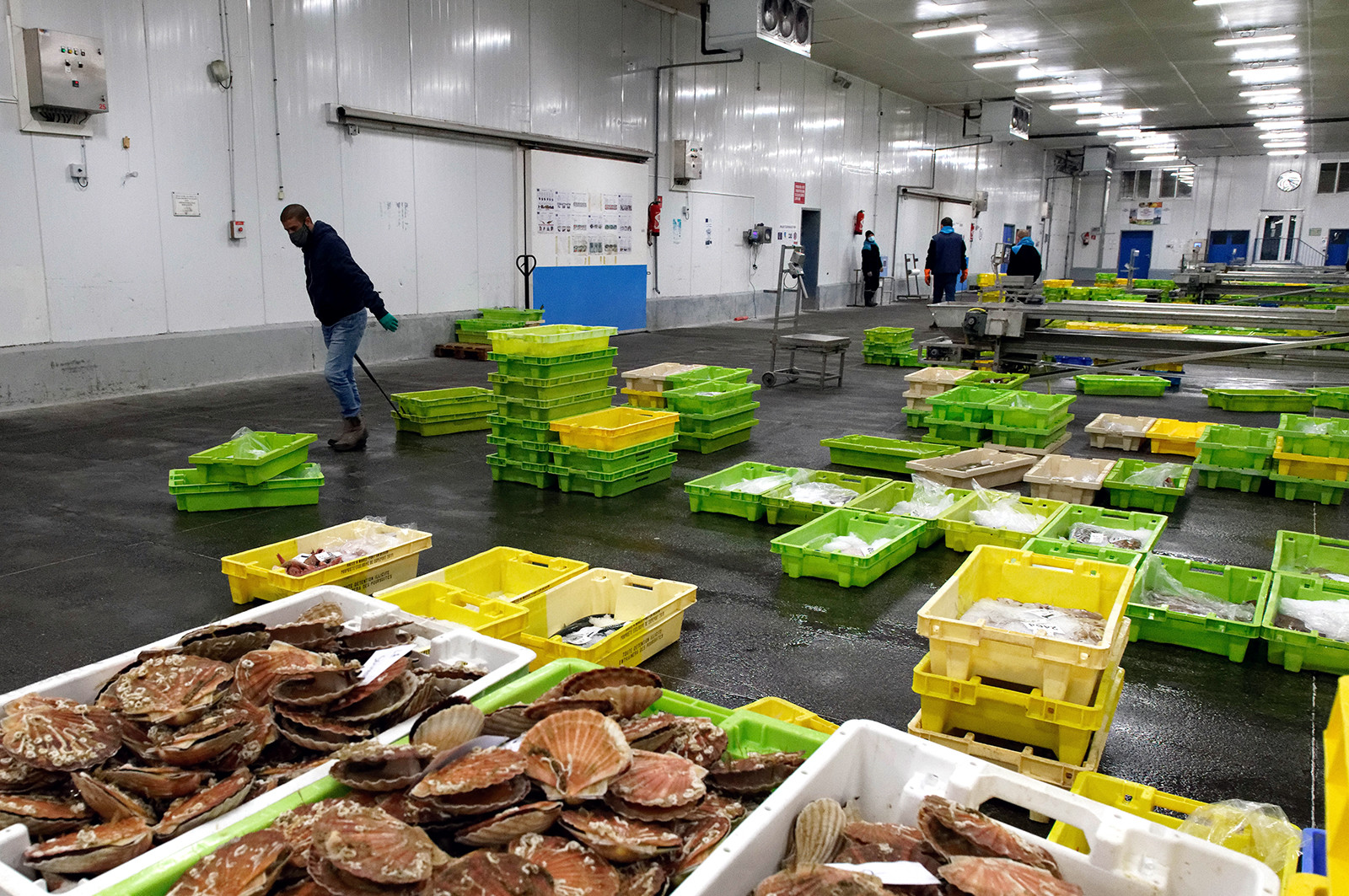 La ministre de la Mer, Annick Girardin, à Port-en-Bessin (Calvados)