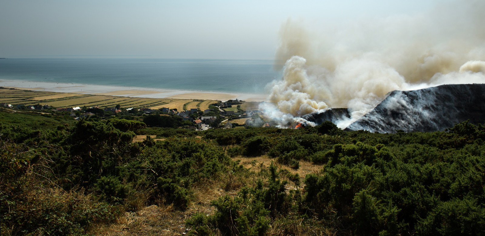 Incendie dans la Hague
