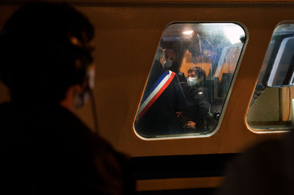 La ministre de la Mer, Annick Girardin, à Port-en-Bessin (Calvados)