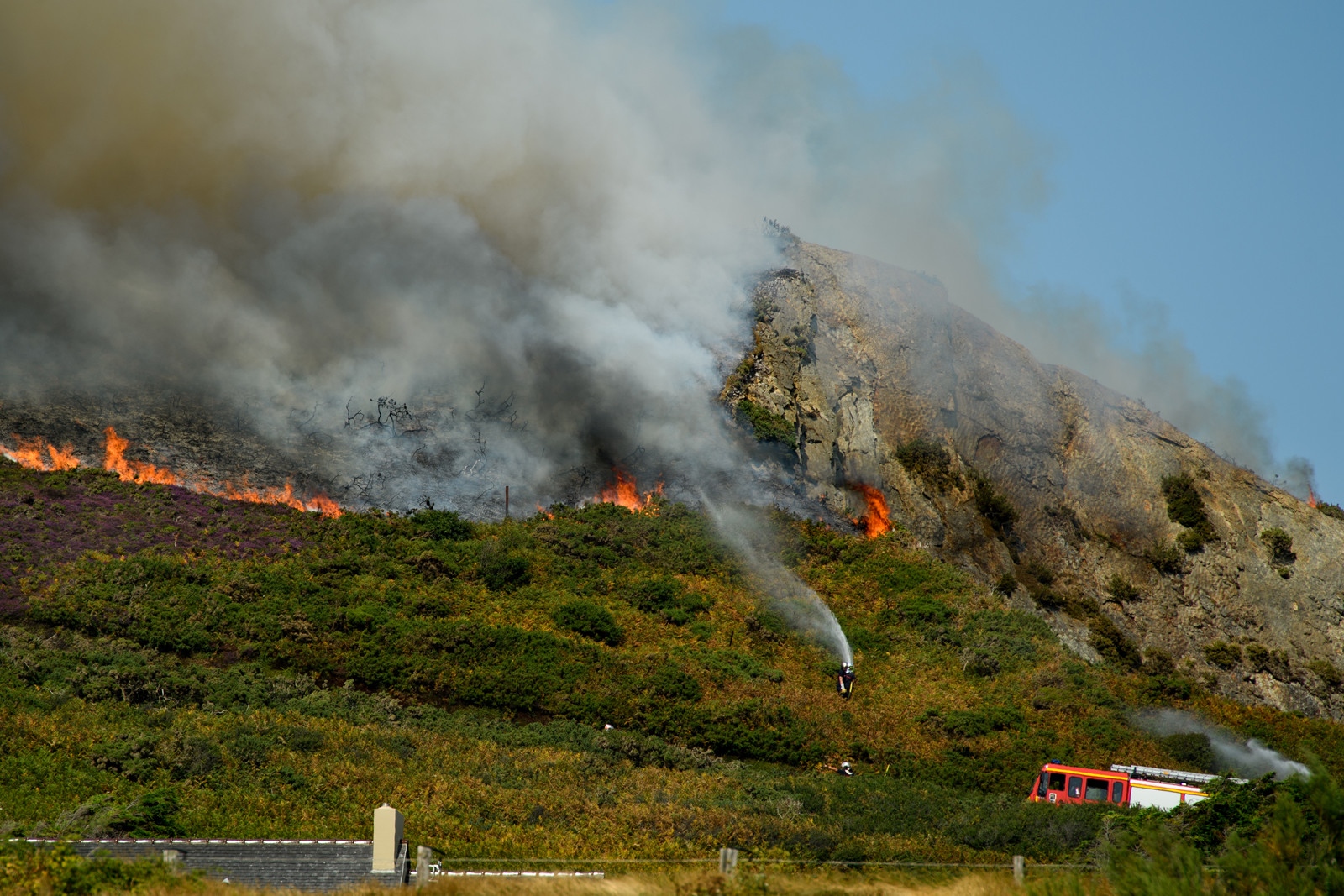 Incendie dans la Hague