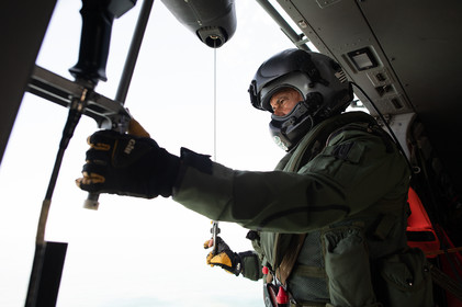 L'hélicoptère Caïman de la 33F en exercice