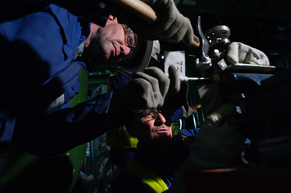 Reportages sur le site nucléaire EPR à Flamanville (Cotentin).