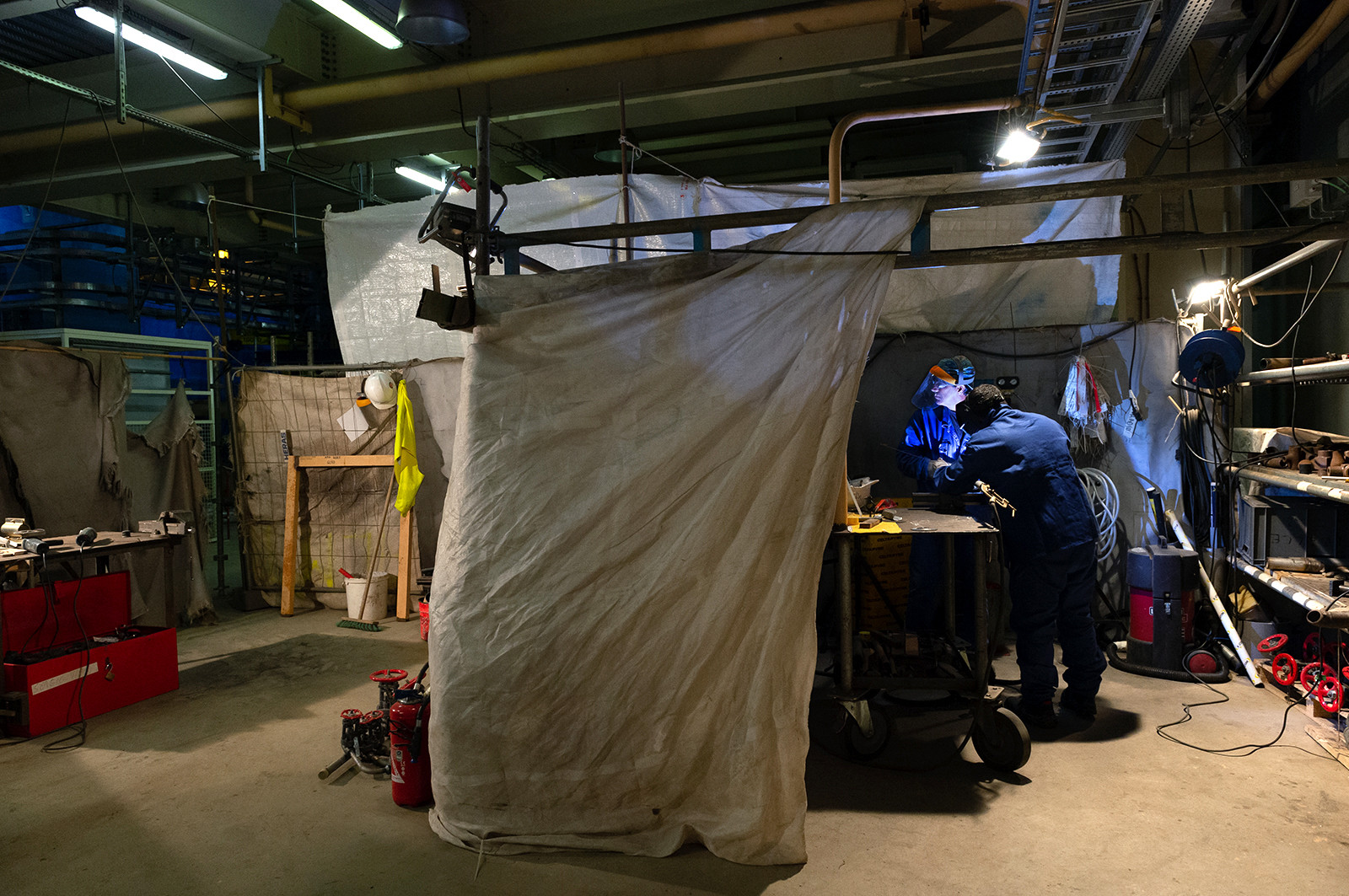 Reportages sur le site nucléaire EPR à Flamanville (Cotentin).