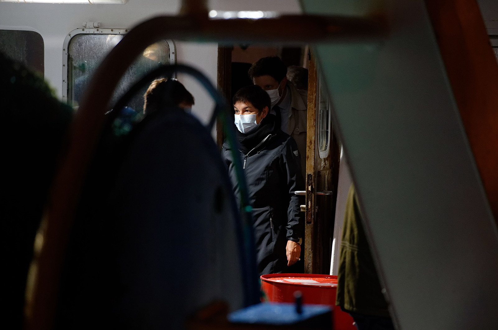 La ministre de la Mer, Annick Girardin, à Port-en-Bessin (Calvados)