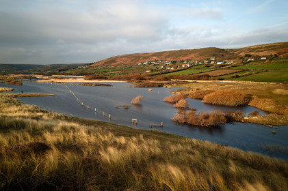 Le village de Vauville fait partie des sites classés de la Hague, Cap Cotentin. Les Pierres Pouquelées, galerie néolithique, sont un témoignage de l'Antiquité.La mare de Vauville est une réserve naturelle. Créée en 1976 c'est l'une des 135 réserves naturelles de France. Géré par le Groupe Ornithologique Normand depuis 1983, c'est un marais d'eau douce protégé de la mer par un étroit cordon dunaire. La mare de Vauville fait 62 ha, il y a plus de 150 espèces d'oiseaux ainsi que de 350 plantes et 16 espèces de batraciens.Un édifice autrefois religieux domine le village. C'est le prieuré de Vauville construit dans les landes, sur le haut d'une colline.Créé par Eric et Nicole Pellerin en 1947, l'exceptionnel jardin botanique du château de Vauville occupe plus de 40 000 m2. Abritant plus de 1000 espèces de l'hémisphère austral, le jardin entoure le château de Vauville dans une ambiance subtropicale tout à fait surprenante.