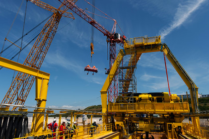 Reportages sur le site nucléaire EPR à Flamanville (Cotentin).