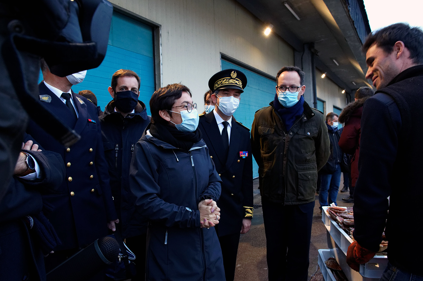 La ministre de la Mer, Annick Girardin, à Port-en-Bessin (Calvados)