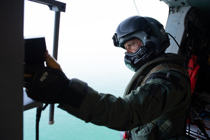 L'hélicoptère Caïman de la 33F en exercice