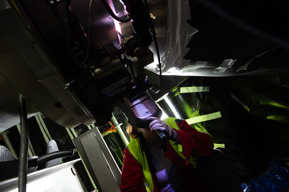 Reportages sur le site nucléaire EPR à Flamanville (Cotentin).