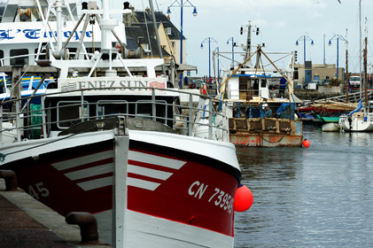 La ministre de la Mer, Annick Girardin, à Port-en-Bessin (Calvados)