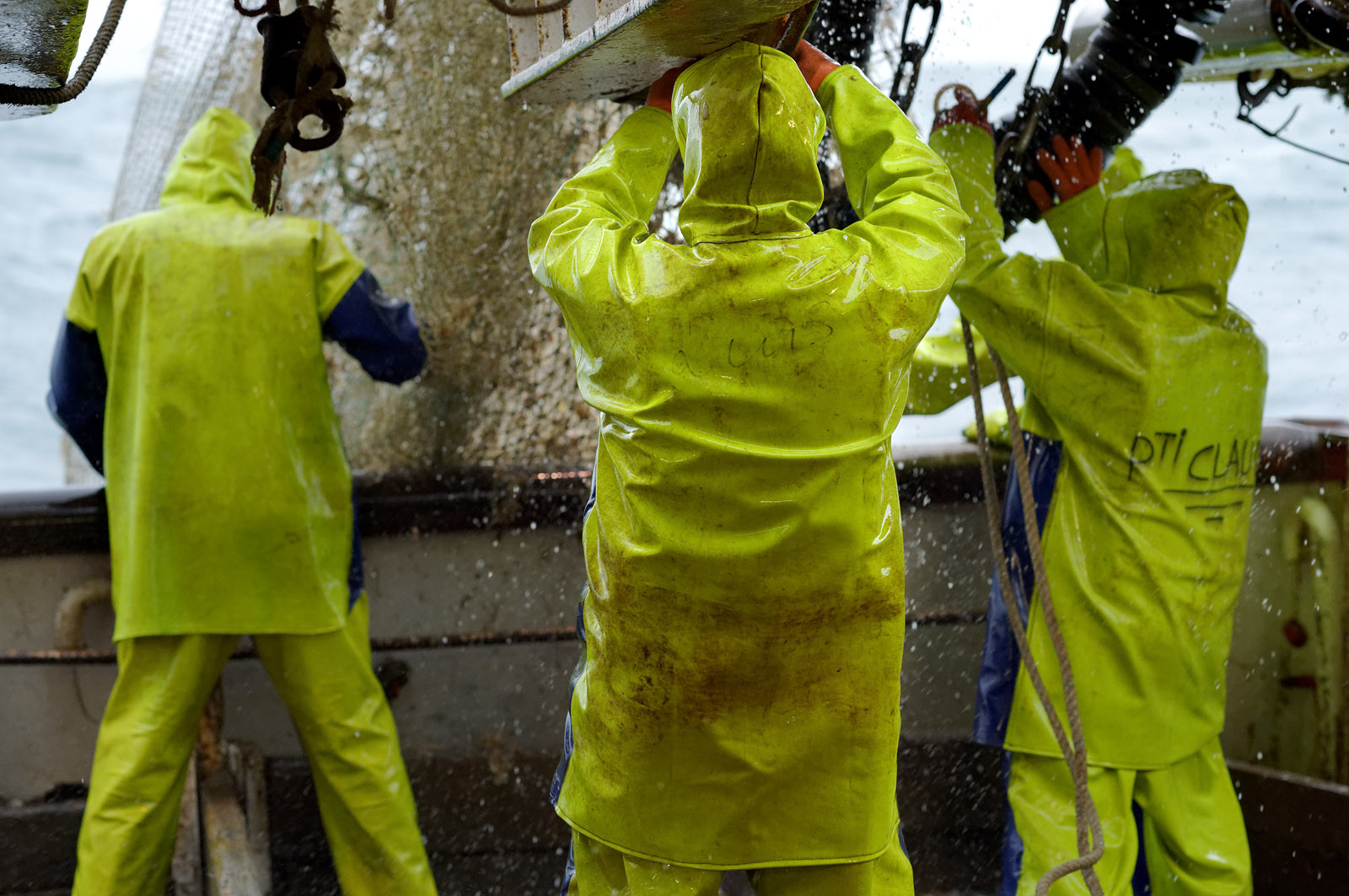 Ce reportage a été réalisé en janvier 2014 à bord du chalutier Marie-Catherine, appartenant à la SARL Armement Cherbourgeois créé en 1999 par Sophie et David LEROY. Cette marée de 7 jours fût assez mouvementée d'une part par la météo très capricieuse, mais également par la difficulté de réaliser les prises de vues. Une sélection de 20 photographies a été présentée lors de la 4ème édition du Festival photo L'Homme et la Mer au Guilvinec (Bretagne) en 2014, ainsi qu'au Musée de Tatihou 'Avis de grand frais (Manche) http:  www.armement-cherbourgeois.fr 
