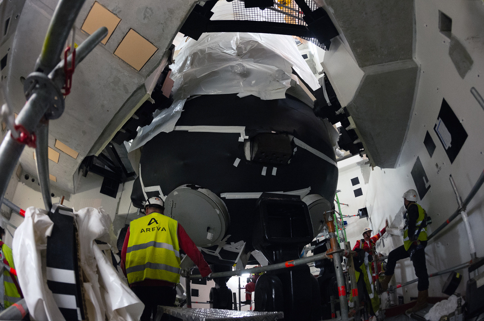 Reportages sur le site nucléaire EPR à Flamanville (Cotentin).