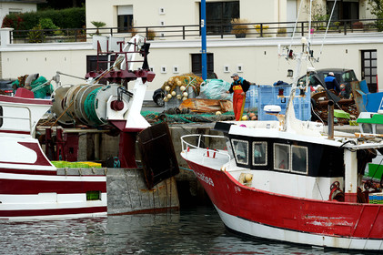 La ministre de la Mer, Annick Girardin, à Port-en-Bessin (Calvados)