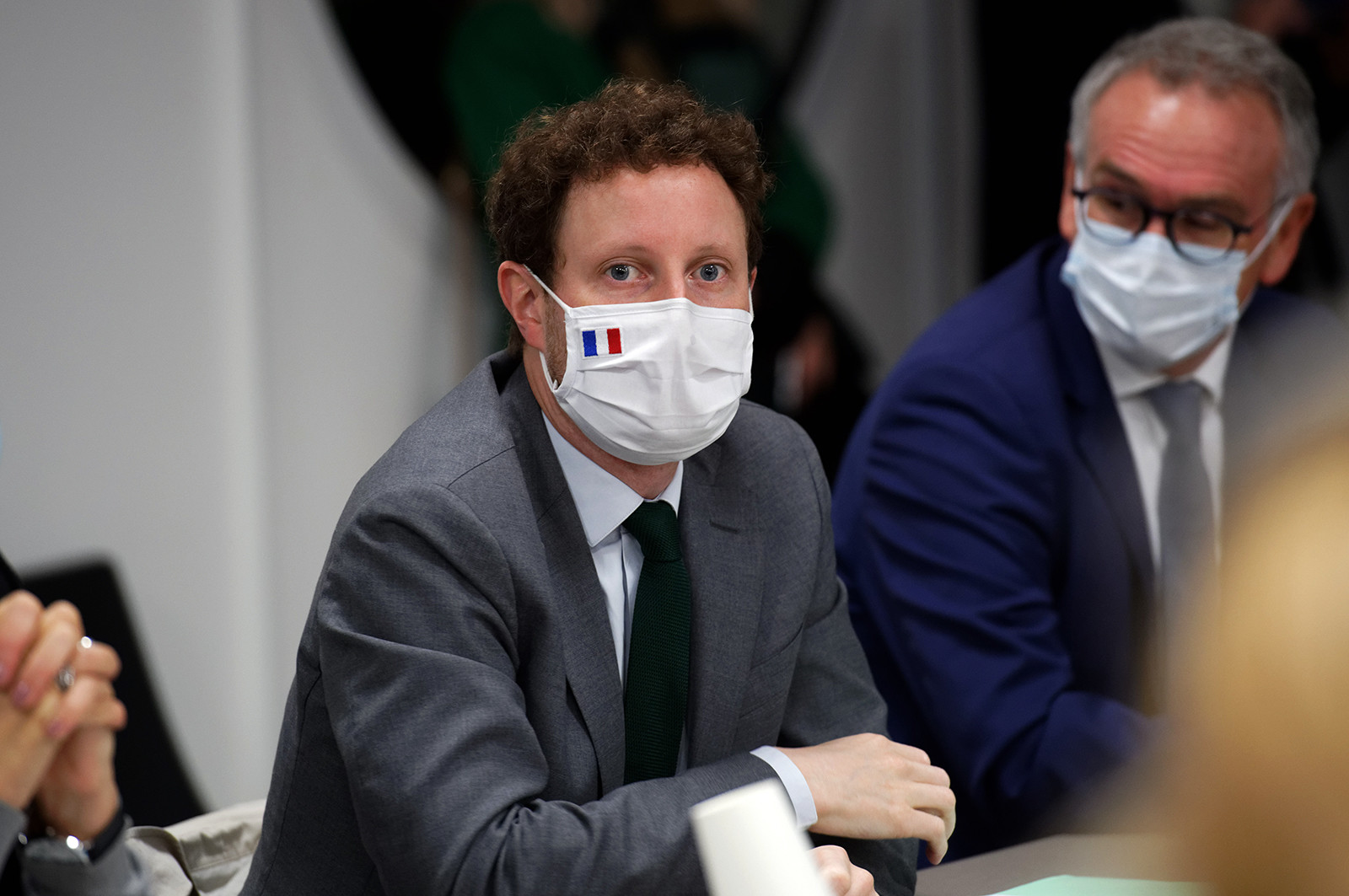 La ministre de la Mer, Annick Girardin, à Port-en-Bessin (Calvados)