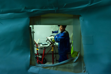 Reportages sur le site nucléaire EPR à Flamanville (Cotentin).