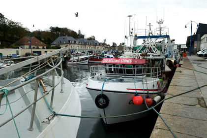 La ministre de la Mer, Annick Girardin, à Port-en-Bessin (Calvados)