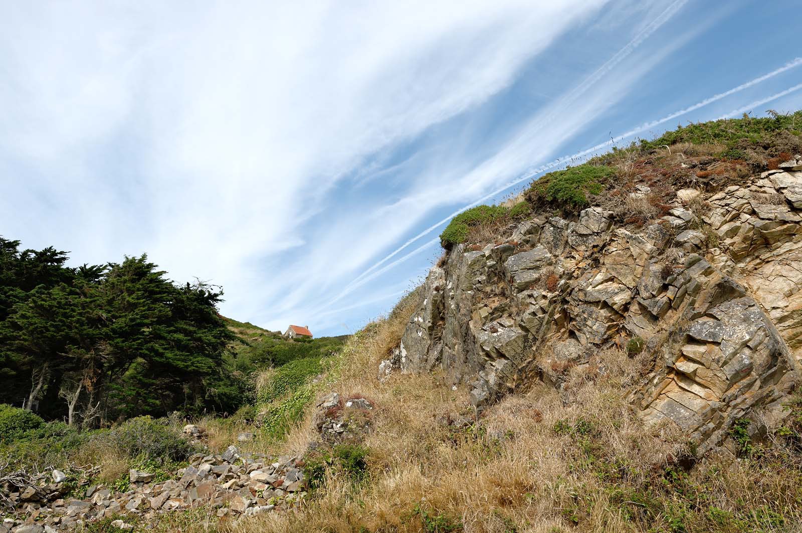 Le village de Vauville fait partie des sites classés de la Hague, Cap Cotentin. Les Pierres Pouquelées, galerie néolithique, sont un témoignage de l'Antiquité.La mare de Vauville est une réserve naturelle. Créée en 1976 c'est l'une des 135 réserves naturelles de France. Géré par le Groupe Ornithologique Normand depuis 1983, c'est un marais d'eau douce protégé de la mer par un étroit cordon dunaire. La mare de Vauville fait 62 ha, il y a plus de 150 espèces d'oiseaux ainsi que de 350 plantes et 16 espèces de batraciens.Un édifice autrefois religieux domine le village. C'est le prieuré de Vauville construit dans les landes, sur le haut d'une colline.Créé par Eric et Nicole Pellerin en 1947, l'exceptionnel jardin botanique du château de Vauville occupe plus de 40 000 m2. Abritant plus de 1000 espèces de l'hémisphère austral, le jardin entoure le château de Vauville dans une ambiance subtropicale tout à fait surprenante.