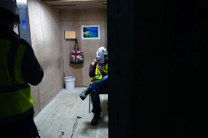 Reportages sur le site nucléaire EPR à Flamanville (Cotentin).