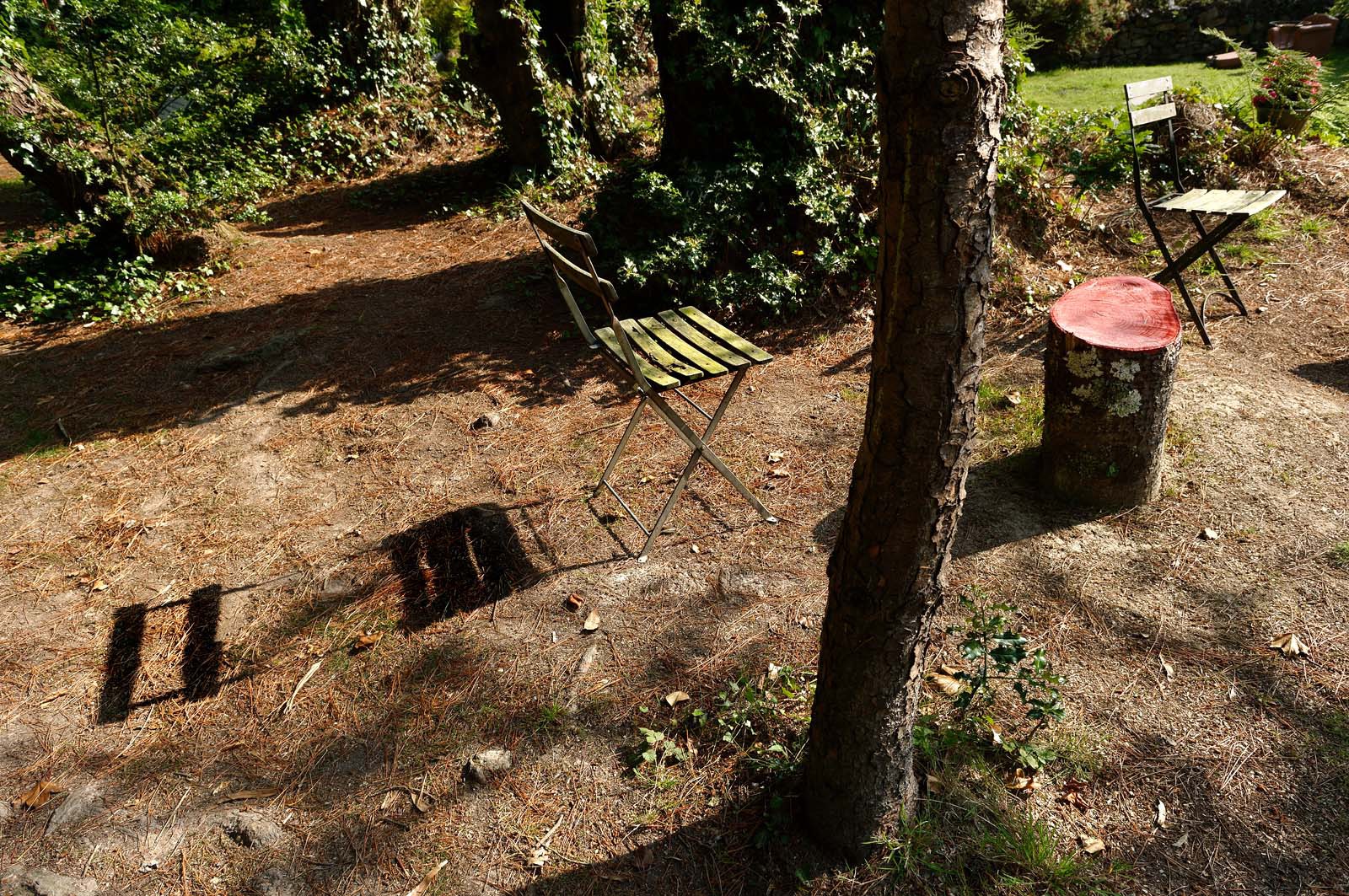 En hommage au poète, ses amis dont Gérard Fusberti, propriétaire du terrain et gardien du temple, décident de créer un jardin où chacun plantera son arbre ou laissera une de ses créations. Montand, Reggiani, Greco ou Mouloudji plantèrent chacun leur double végétal lors de la célébration du dixième anniversaire de la mort de Prévert, un eucalyptus aujourd'hui haut d'au moins 20 mètres pour Mouloudji.Se balader dans ce jardin, c'est pénétrer dans l'univers du poète. Au milieu des arbres d'ornement, des bambous peints de rouge vif, des arbres fruitiers, des camélias, des azalées, des gunneras (que Prévert adorait) et des hortensias, des œuvres d'art se révèlent ça et là, tantôt un portrait, tantôt une sculpture ou une installation. Des arbres peints prennent vie, une main rouge semblant sortir de leur entrailles, le ruisseau qui coule en cascade murmure une douce poésie, que l'on retrouve en quelques phrases inscrites sur des plaques qui surgissent au milieu de cette jungle organisée. (Saint-Germain-des-Vaux Manche)