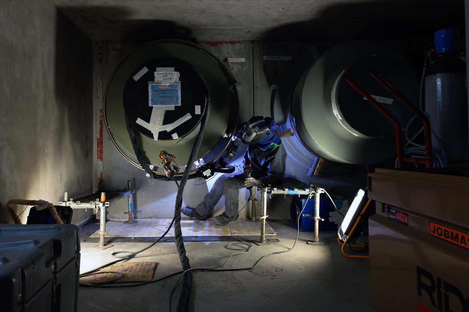 Reportages sur le site nucléaire EPR à Flamanville (Cotentin).