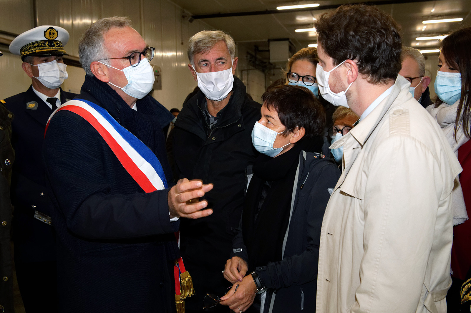 La ministre de la Mer, Annick Girardin, à Port-en-Bessin (Calvados)