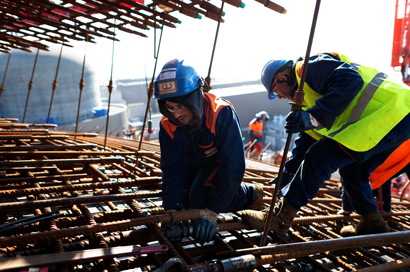 Reportages sur le site nucléaire EPR à Flamanville (Cotentin).