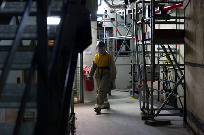 Reportages sur le site nucléaire EPR à Flamanville (Cotentin).
